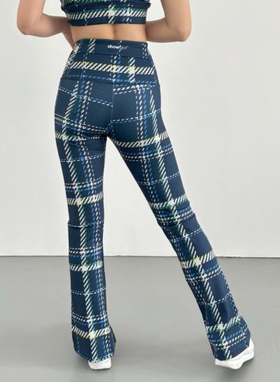 plaid knit_flarepants